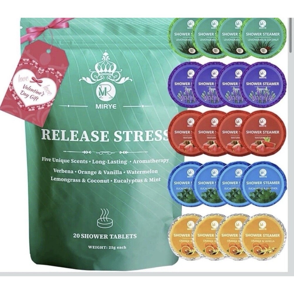 Shower Steamers Aromatherapy 20-Pack with Natural Essential Oils Stress Relief
